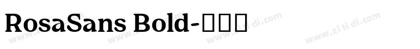 RosaSans Bold字体转换